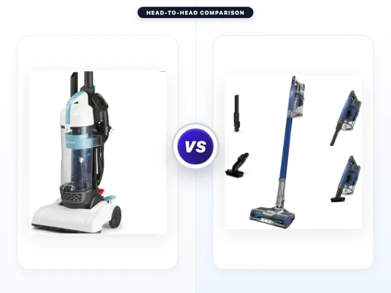 Amazon Basics Upright Bagless Vacuum Cleaner vs Shark