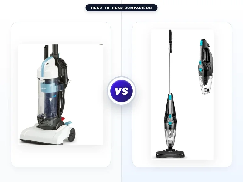 Amazon Basics Upright Bagless Vacuum Cleaner Vs
