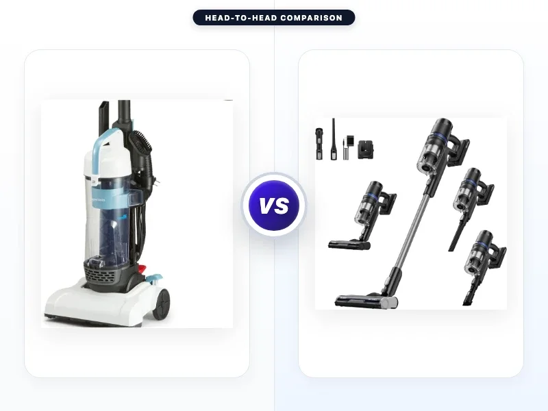 Amazon Basics Upright Bagless Vacuum Cleaner Vs