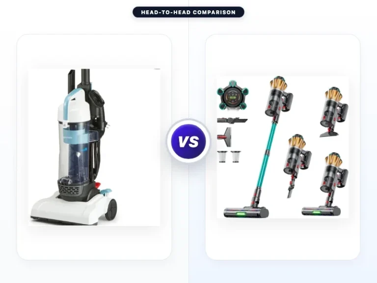 Amazon Basics Upright Bagless Vacuum Cleaner Vs