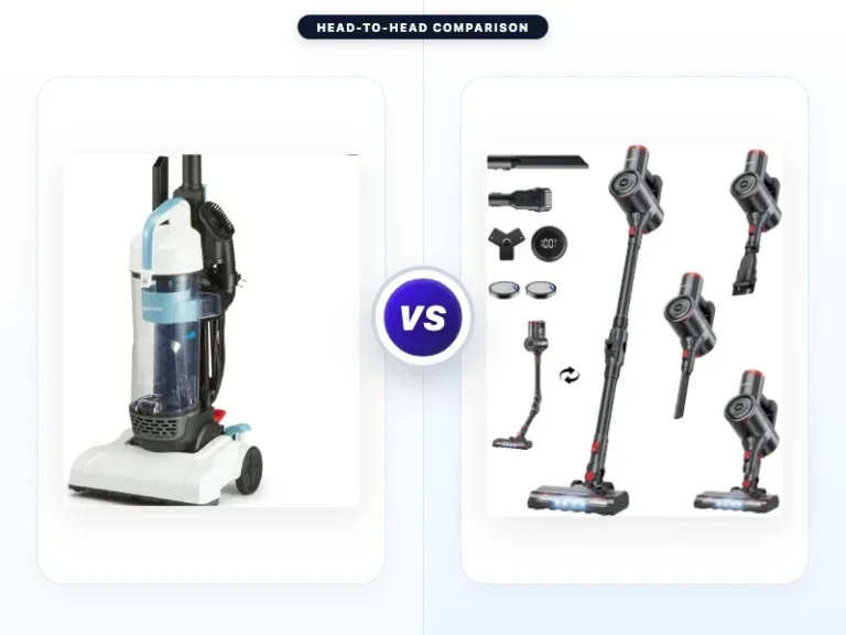 Amazon Basics Upright Bagless Vacuum Cleaner vs Roneair