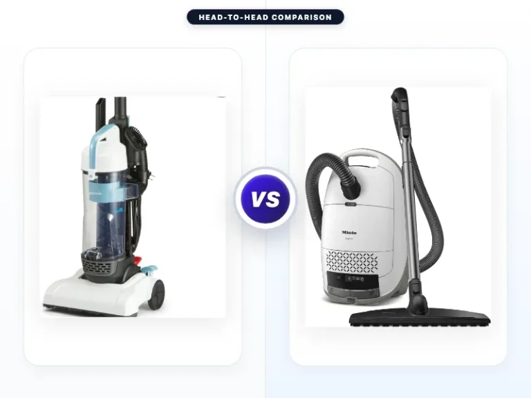 Amazon Basics Upright Bagless Vacuum Cleaner vs Miele