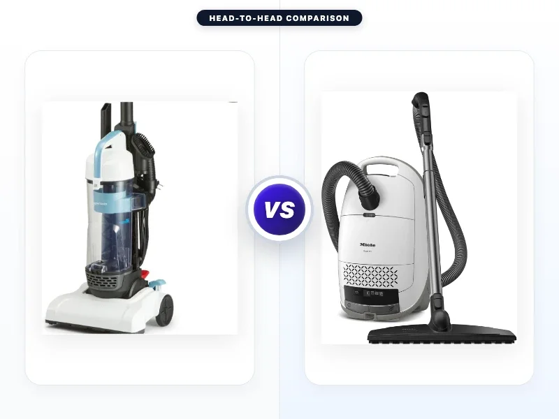 Amazon Basics Upright Bagless Vacuum Cleaner vs Miele