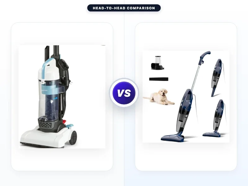 Amazon Basics Upright Bagless Vacuum Cleaner vs Sancorp