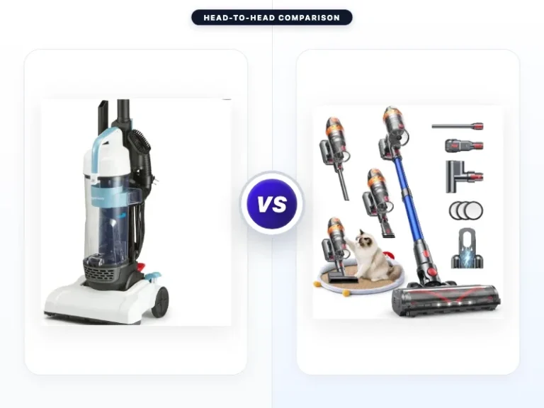 Amazon Basics Upright Bagless Vacuum Cleaner vs Smoture