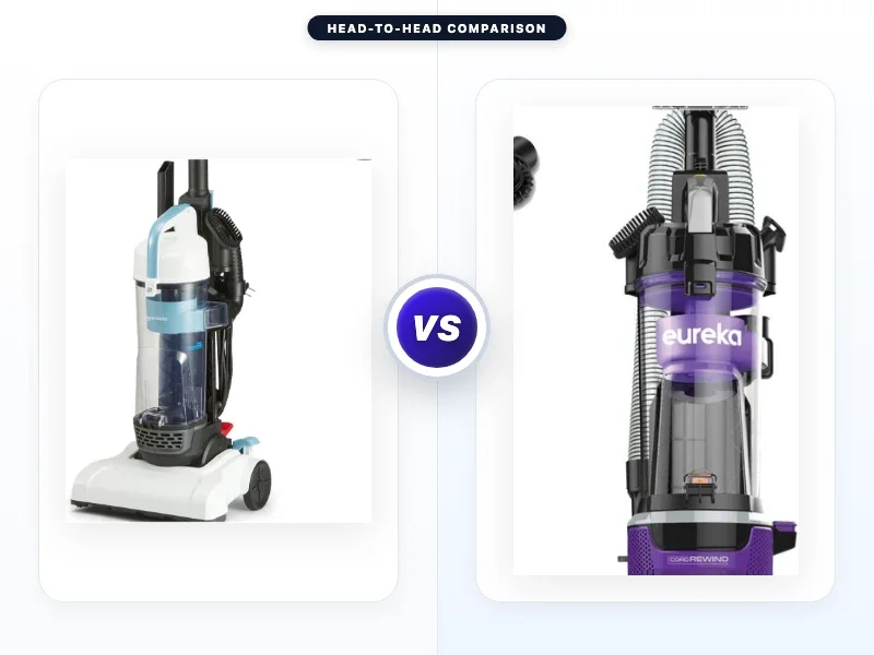 Amazon Basics Upright Bagless Vacuum Cleaner vs Eureka