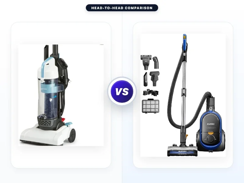 Amazon Basics Upright Bagless Vacuum Cleaner vs Eureka