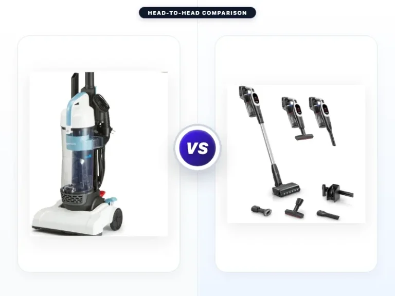 Amazon Basics Upright Bagless Vacuum Cleaner vs Hoover